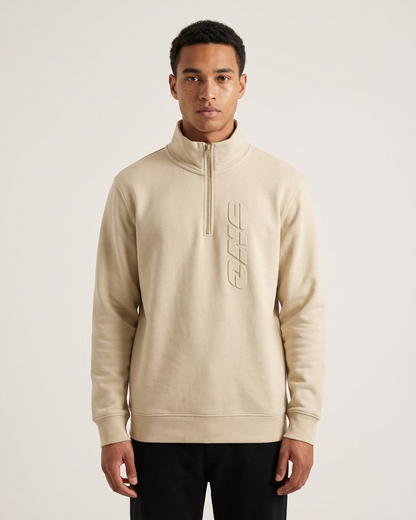 Sweatshirt with zip | ONE - Logo Embossing
