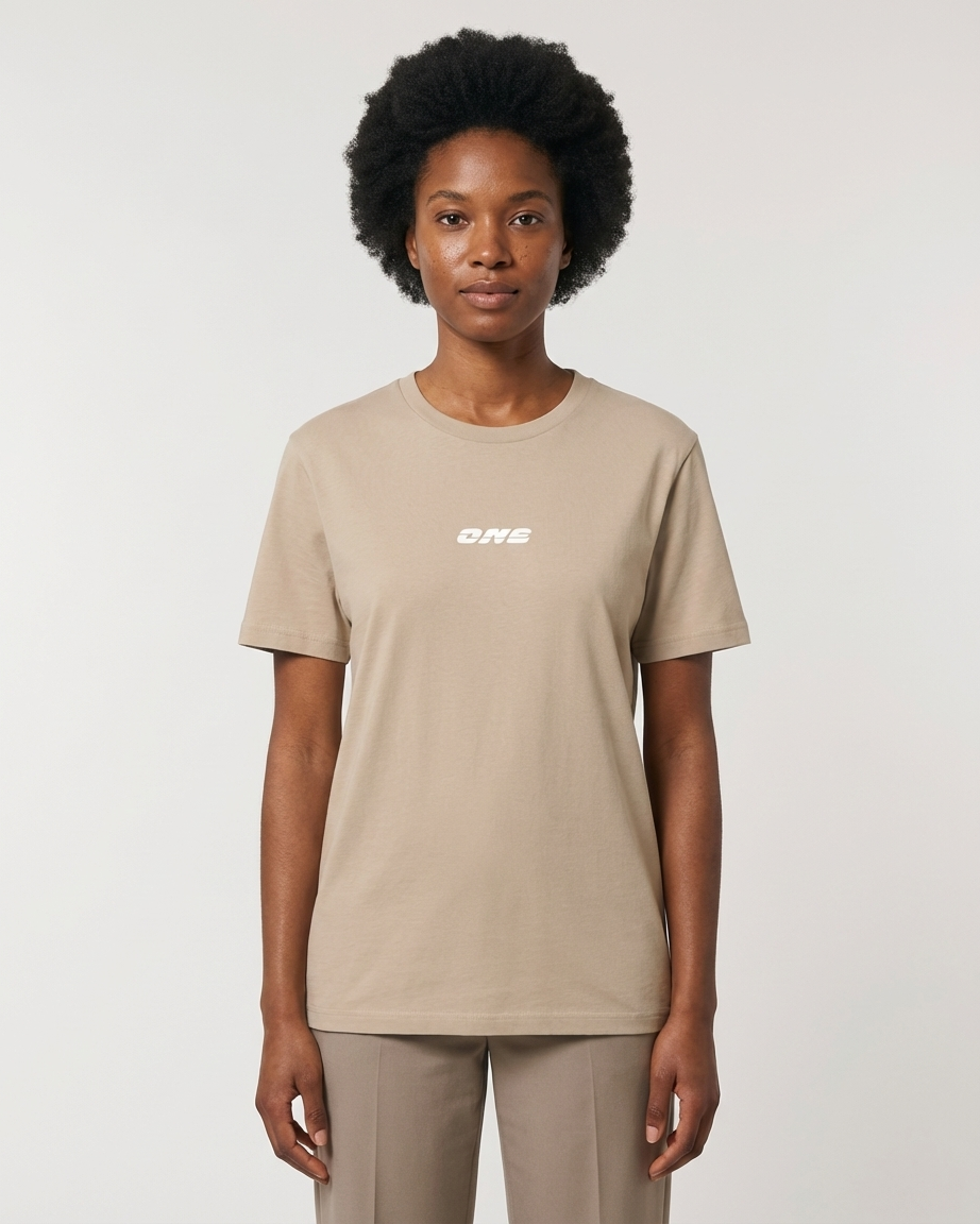 T-Shirt | ONE - Logo klein weiss