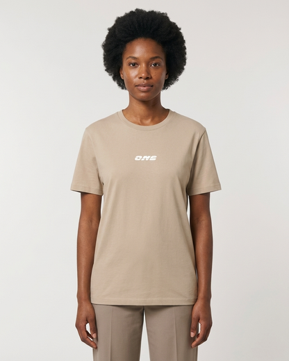 T-Shirt | ONE - Logo klein weiss